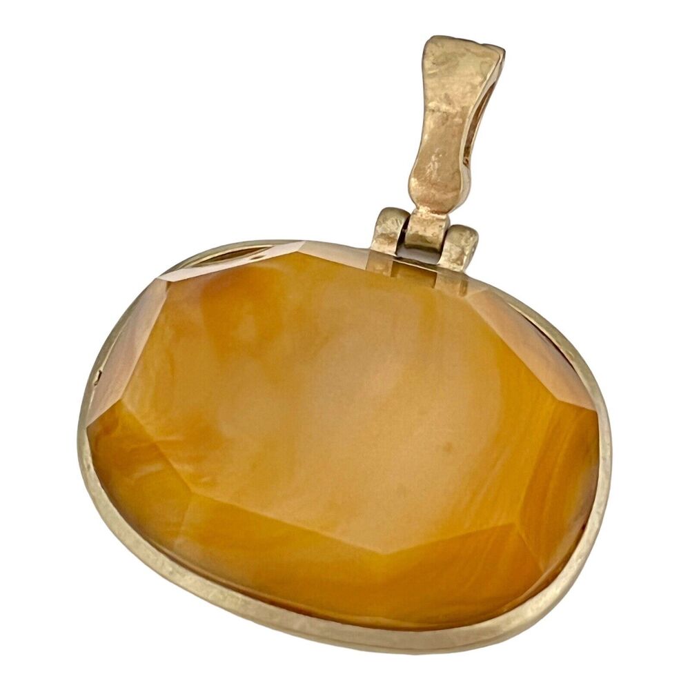New Pendant Magnetic Enhancer Simulated Natural Stone Gold Tone - 8Q